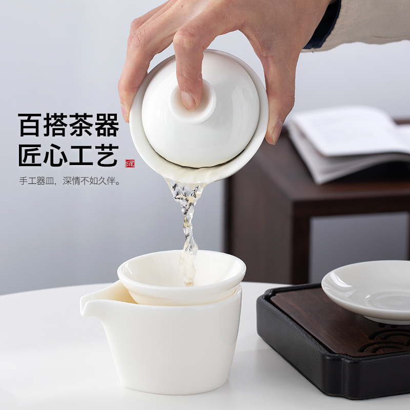 Thickening of the jade porcelain Chinese style household tea tea tea points every tea accessories white porcelain kung fu tea tea set) filter