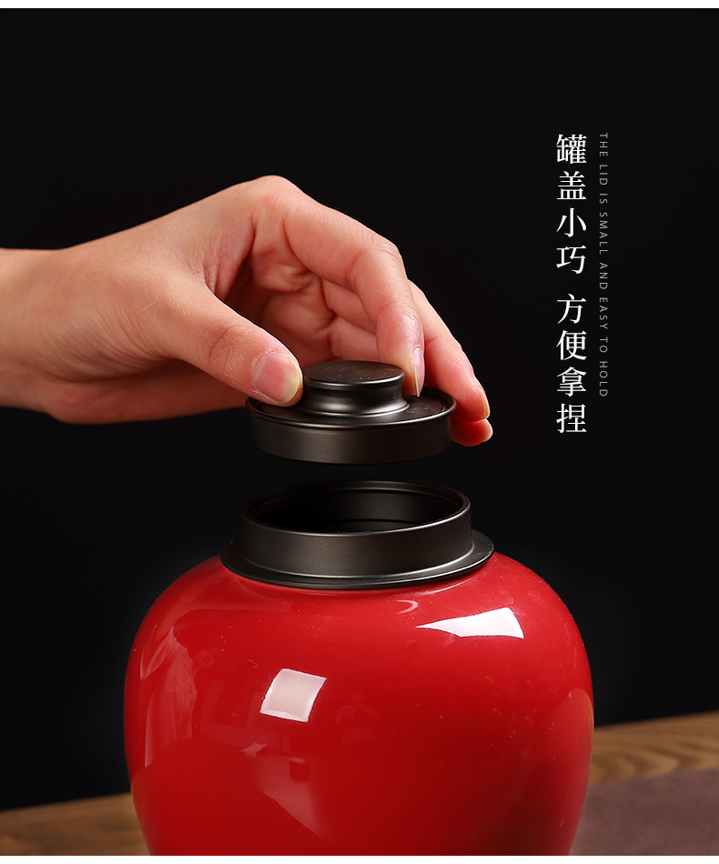 Mud seal prosperous caddy fixings ceramic seal box tea warehouse tea moisture tank storage tank pu - erh tea, black tea POTS