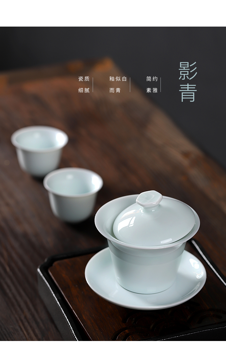 Tea set household contracted and I creative gift boxes kung fu Tea cup three small tureen large ceramic teapot