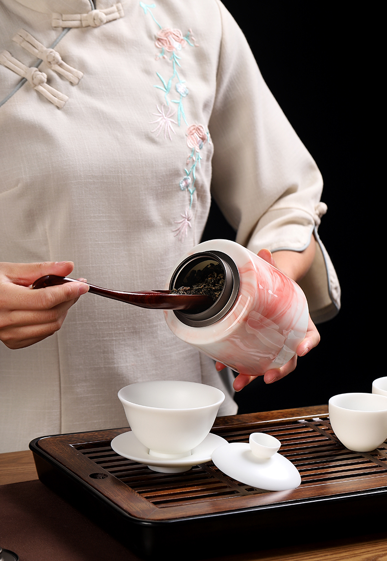 Mud seal caddy fixings ceramic seal tank storage POTS store receives the trumpet puer tea box home tea box big POTS
