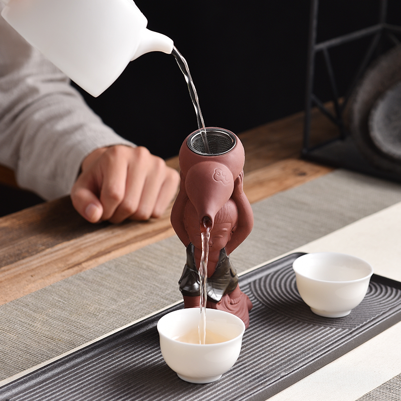 Stainless steel filter exchanger with the ceramics filter mud seal) tea creative move gourd Eva violet arenaceous kung fu tea accessories