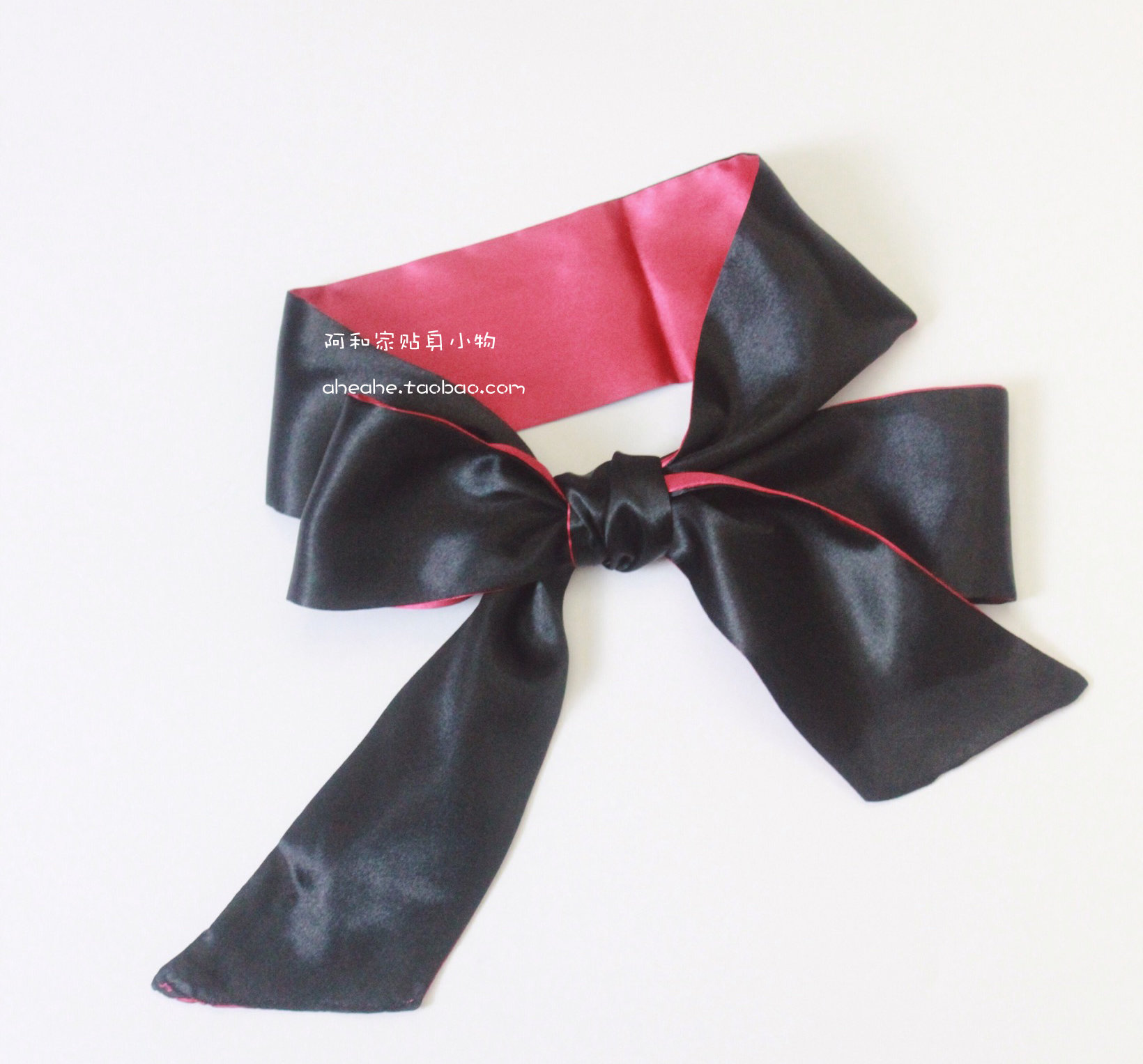 Double-sided black purple ribbon with shading sexy shading sound anchor silky soft eye cover