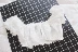 Sexy Puff tay áo kháng cáo Deep V Thêu lưới Hoa tinh khiết trắng dễ thương Bộ đồ ngủ ngắn T Tops Quần áo ngủ nhỏ áo nam Pyjama