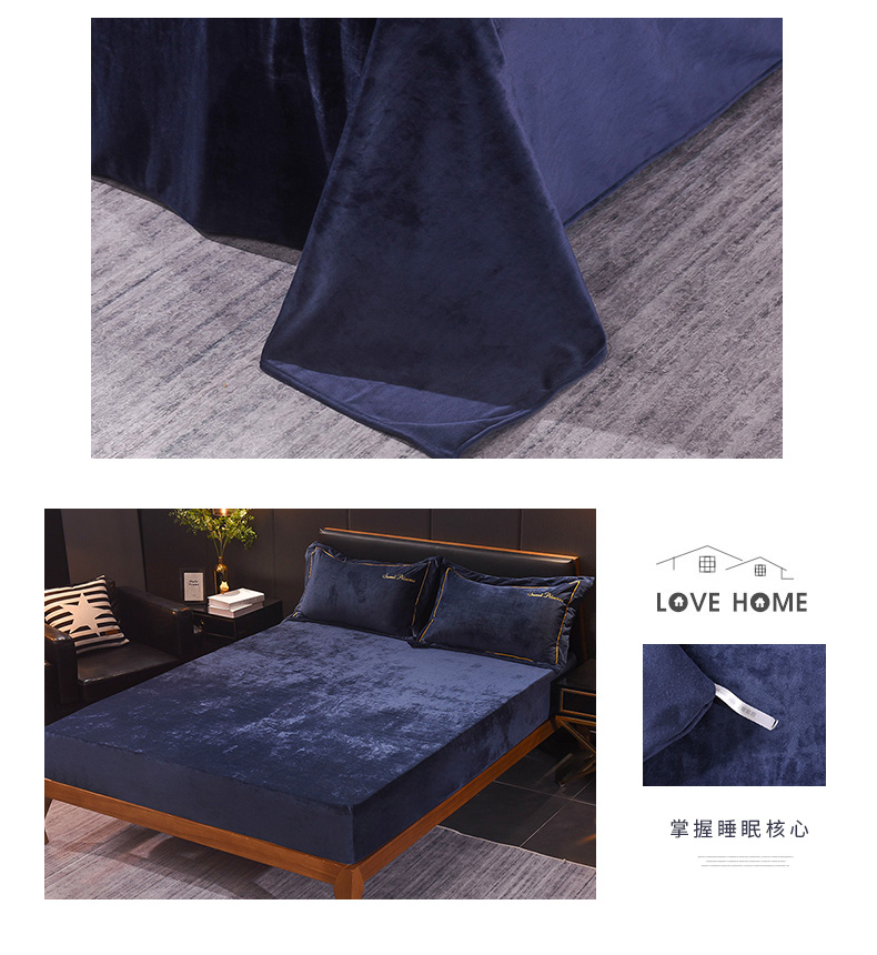 Coral nhung bốn mảnh lông cừu mùa đông tấm trải giường chăn dày giường pha lê nhung flannel - Bộ đồ giường bốn mảnh bộ ga gối everon