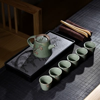 10 тиснений цветы сливы, зеленый маленький восемь -джунамидный черный диск набор