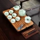 Ge Kiln Ceramic Kung Fu Tea Set Home Tea Cup Văn phòng đơn giản Lưu trữ nước Kích thước Khay trà Bàn trà Bộ hoàn chỉnh B - Trà sứ