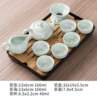 Заварочный чайник, прямоугольный чайный сервиз, карп, длина миди