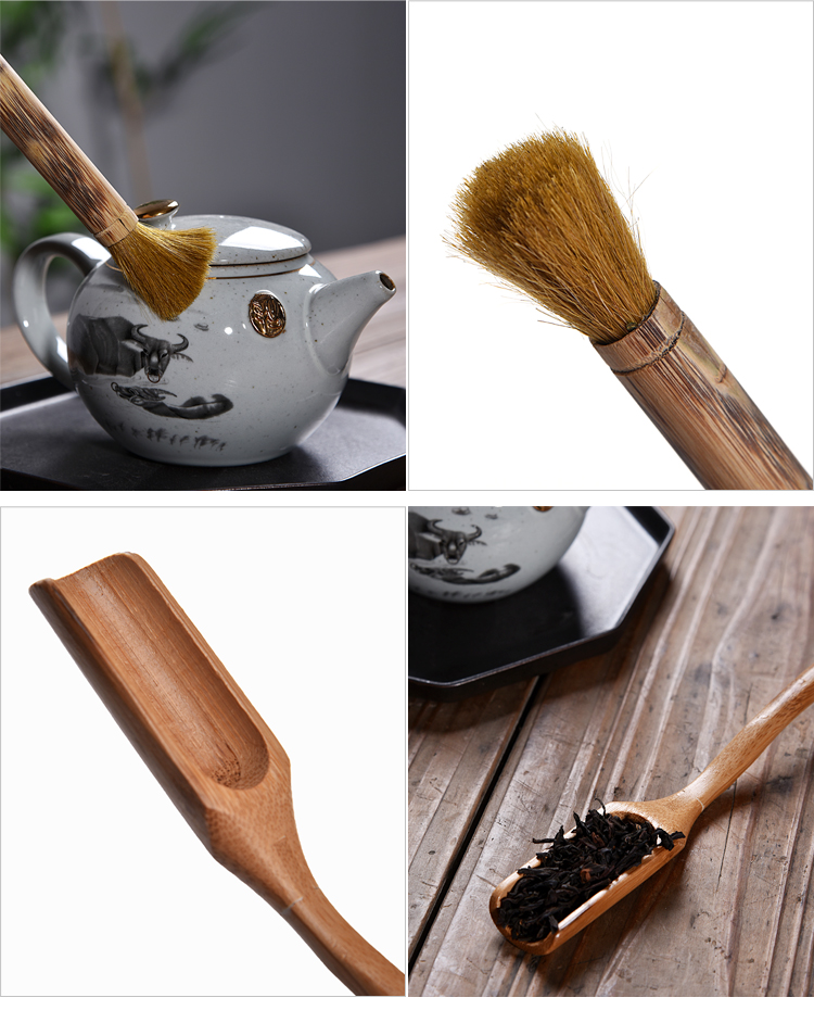 Celadon bộ trà phụ kiện khay trà tre Kung Fu bộ trà đạo sáu quý ông đặt trà nghệ thuật kết hợp khay trà trang trí - Trang trí nội thất trang trí nhà bếp