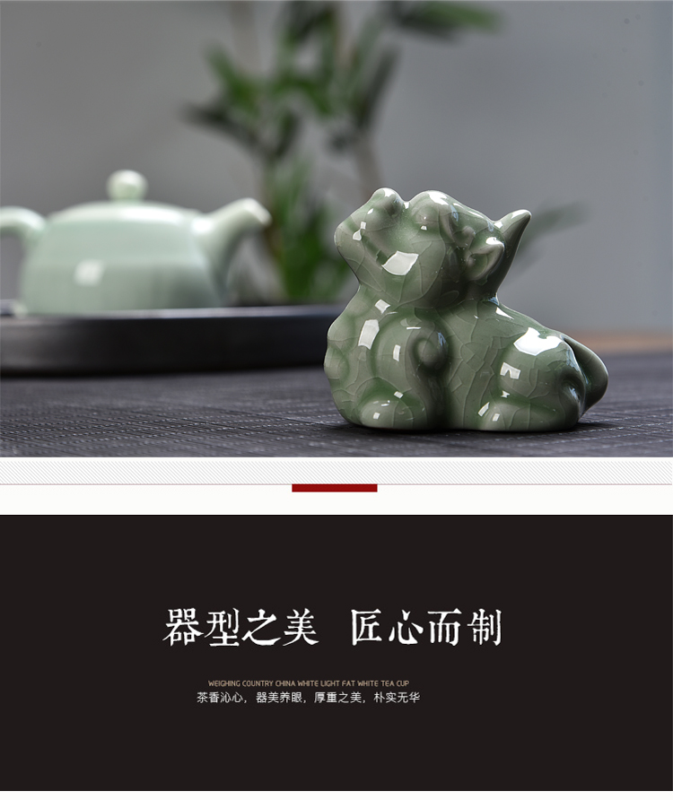 扬 哥窑 có thể nâng cao sáng tạo dễ thương người chơi trà nhỏ trang trí nhà trà - Trà sứ bình trà thủy tinh
