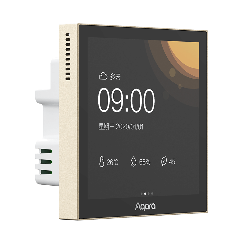 Intelligent Scene Panel Switch S1 (Xihejin)Green rice aqara scene panel intelligence switch S1 touch screen home kit voice Lamp control AI gesture distinguish