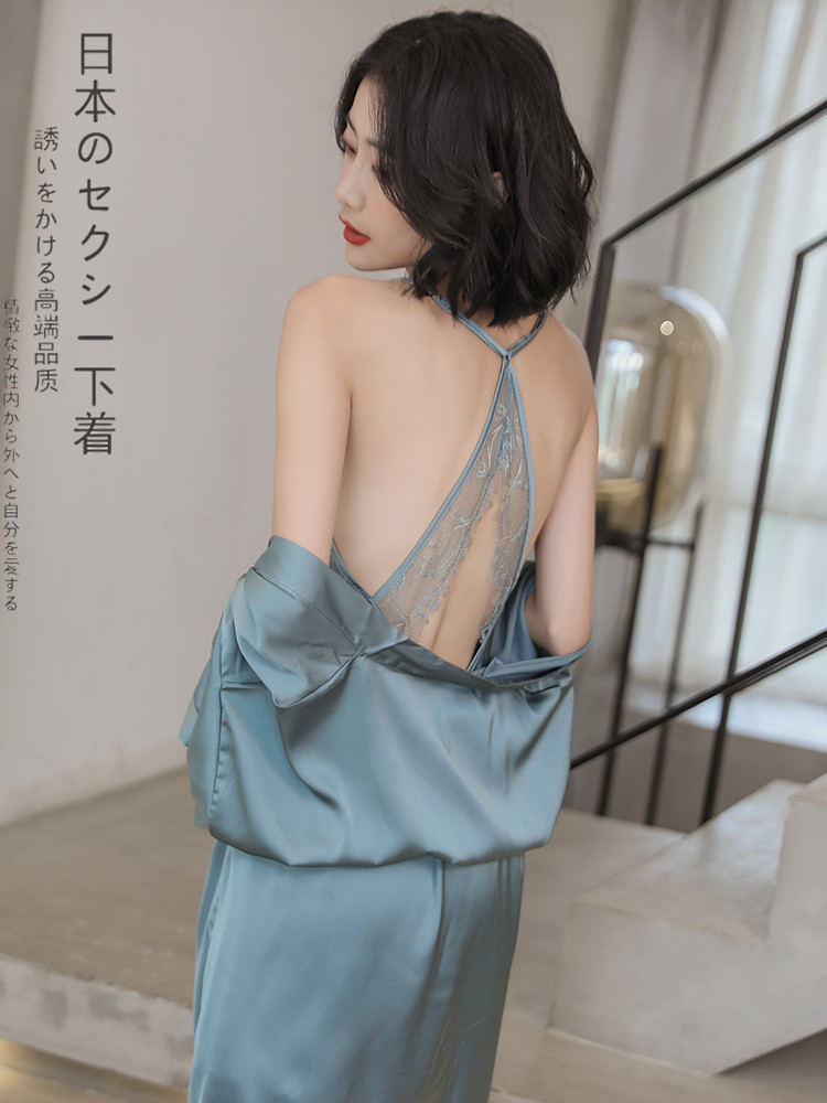 The beautiful hanging sexy pajamas woman summer ice wire thin in the sleeping dress in 2020 new tide two pieces