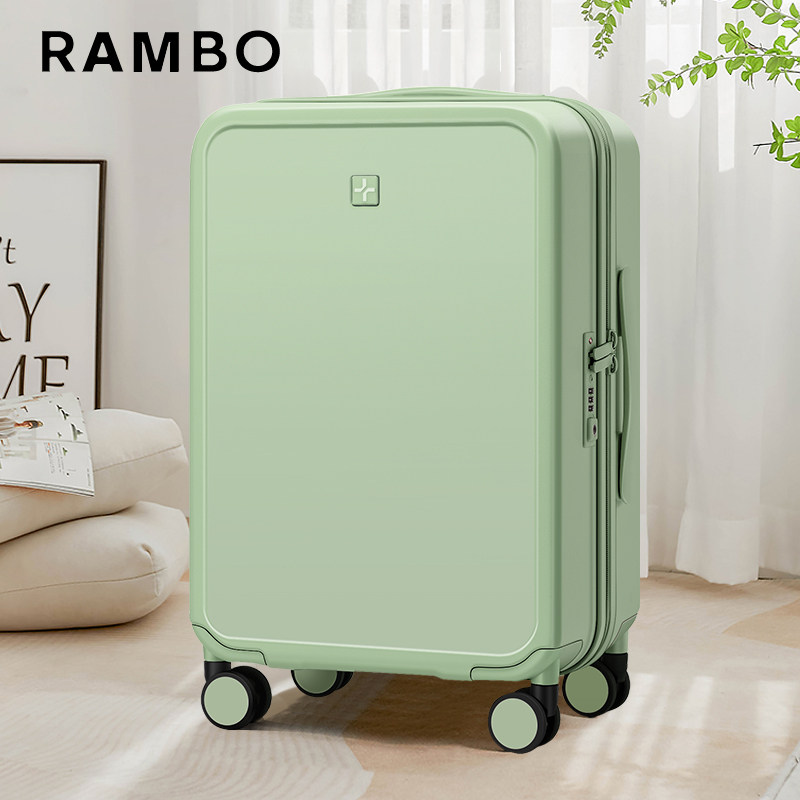 Japan RAMBO suitcase women's fashion suitcase male larch box universal wheel mute 20 inch boarding password box