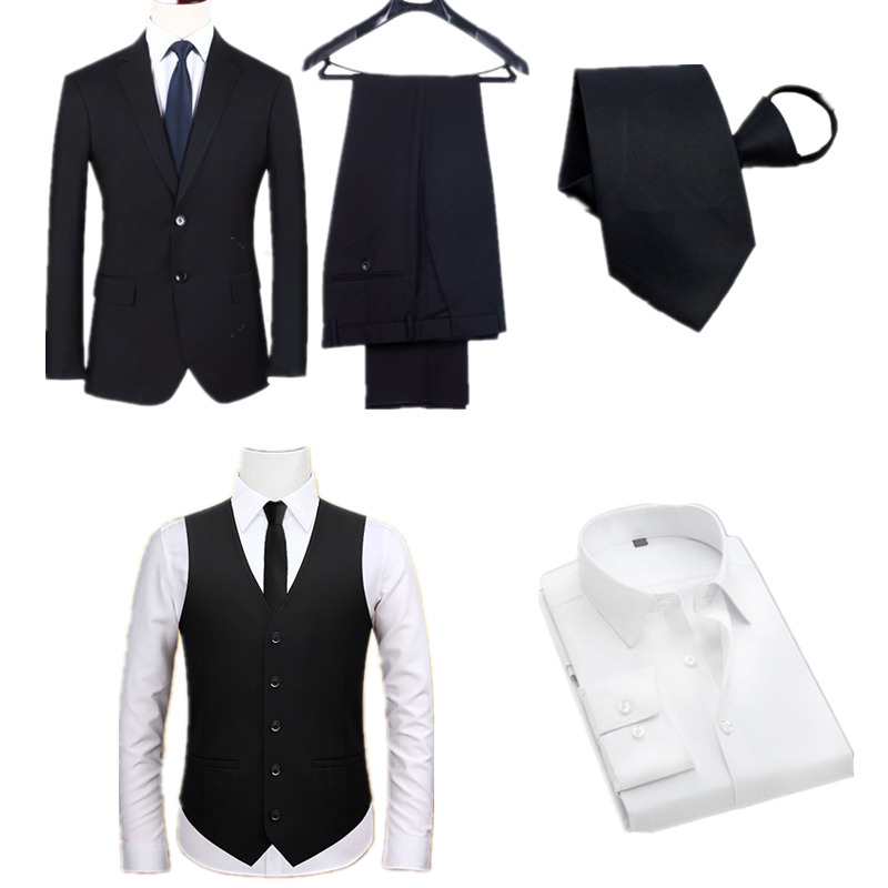 Suit phù hợp với nam giới bộ ba mảnh của công việc chuyên môn chính thức quần áo nhóm anh trai của nam giới phù hợp với phù hợp với đám cưới phù dâu váy