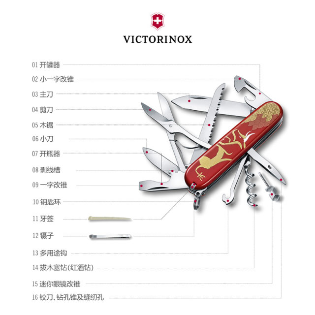 Victorinox Swiss Army Knife 2021 Year of the Ox Zodiac Limited Edition 91mm Multifunctional Knife Swiss Sergeant Knife