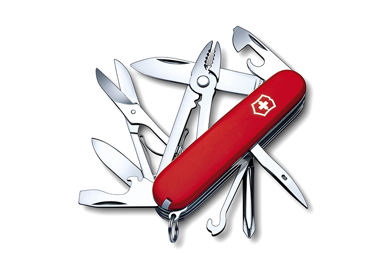 Victorinox Swiss Army Knife Deluxe Tinker 91mm Trung sĩ Dao ngoài trời cầm tay đa năng Công cụ cầm tay gấp dao dao găm đi rừng