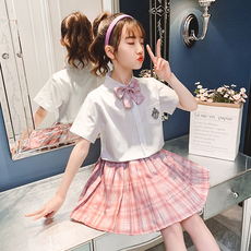 ДК/ДК/школьной формы, потому что 女童jk制服夏款套装小学生正品裙全套少女心事jk百褶裙学院风夏季