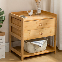 Simple bedside table simple modern solid wood mini bedroom bedside cabinet storage side cabinet economical