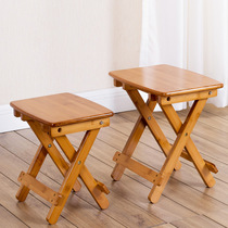 Nanzhu leisure folding stool portable outdoor Maza fishing chair small bench solid wood square stool adult household