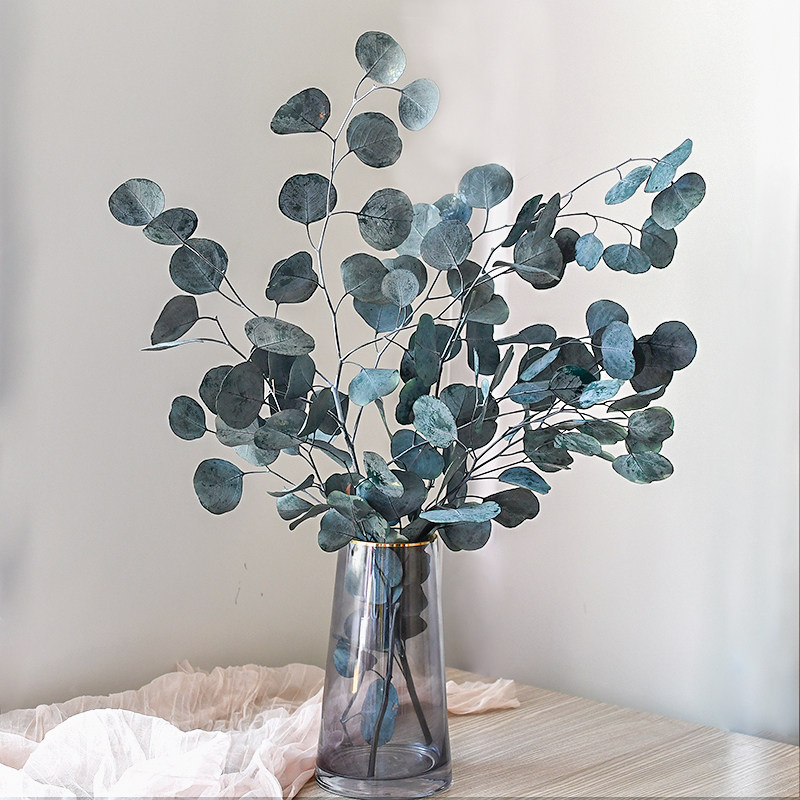 Eucalyptus light luxury dry flower bouquet imported Nordic decoration decoration model room furnishings apple eucalyptus eternal leaves