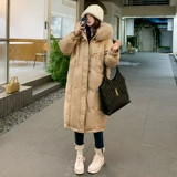 Длинный модный дизайнерский демисезонный пуховик с пухом, средней длины, 2024 года, городской стиль, в корейском стиле, тренд сезона