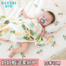 Baby gauze bath towel summer thin bamboo cotton childrens wrapping baby blanket newborn super soft absorbent hug