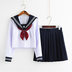 Nhật Bản đồng phục đồng phục thủy thủ trắng không Kansai chính thống mùa hè quần áo hiệu suất giai đoạn thống nhất lớp thống nhất gió quần áo đại học 