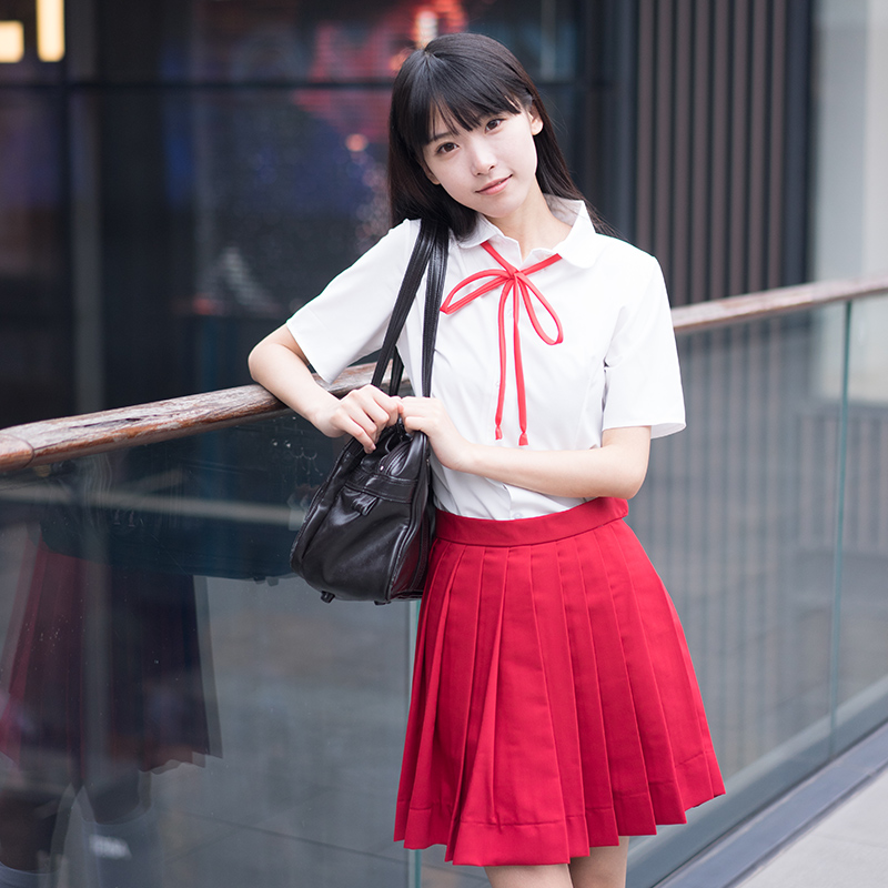 Gió Trường Cao đẳng Nhật Bản Service Class Thủy thủ Uniform cao Short Sleeve mềm Chị jk Uniform Suit Performance Student Ples váy