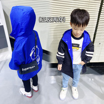 Sensation Chen Chen Ma boys tide childrens clothing handsome childrens coat in autumn long foreign style double-faced baby windbreaker