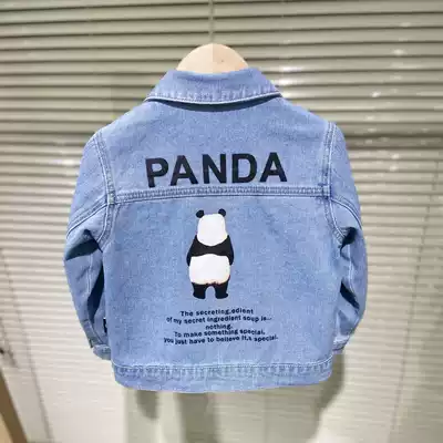 Sense Chen Chen Chen Ma children's clothing spring clothing 2021 new male children's denim coat foreign pie panda child jacket jacket
