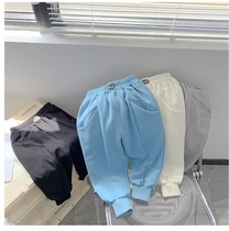 Sense Chen Chen Ma boy autumn new sports pants childrens labeling casual pants childrens foreign-style knitted pants tide