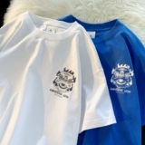 AUBENNY Оригинальная летняя хлопковая футболка с коротким рукавом, парная одежда, для влюбленных