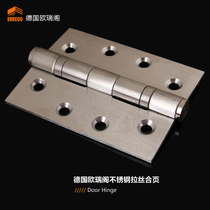 German Orege 304 stainless steel hinge 304 stainless steel brushed wooden door silent hinge 4*3*3