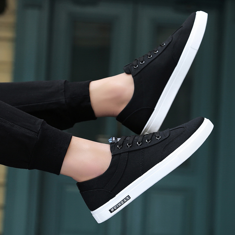 Men Summer canvas flat shoes Han version Trend Deodorant Tide Shoes 100 Hitch Casual Old Beijing Cloth Shoes Breathable Men's Shoes