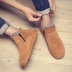 2018 mới mùa đông ấm áp cộng với nhung giày tuyết nam không thấm nước giày lười cotton chống trượt Giày nam đế xuồng ngắn giày boot nam đế cao Giày ống