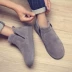 2018 mới mùa đông ấm áp cộng với nhung giày tuyết nam không thấm nước giày lười cotton chống trượt Giày nam đế xuồng ngắn giày boot nam đế cao Giày ống