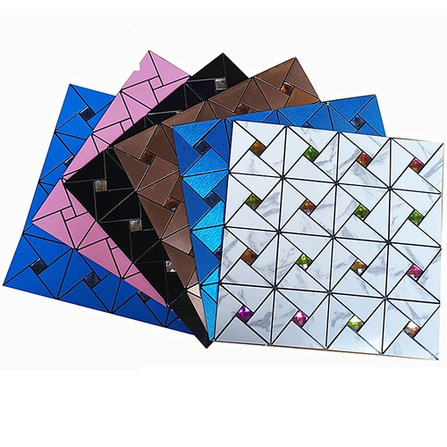 Мозаика, самоклеющаяся стеклянная металлическая наклейка на стену, цвет, европейский стиль