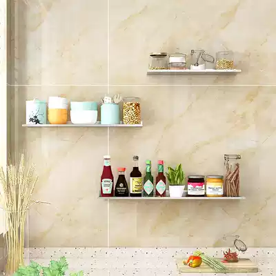 Stainless steel shelf Wall word kitchen partition Living room set-top box shelf Punch-free wall-mounted layer board book rack