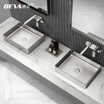 Stainless steel table basin primary color bar rectangular table wash basin homestay hotel bathroom single Basin