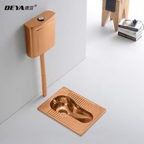 Stainless Steel Squatting Pan Bar Light Lavish Rose Gold Squatting Urinal Squat Pit Style KTV Folk Sleeping Toilet Creative Great Closet
