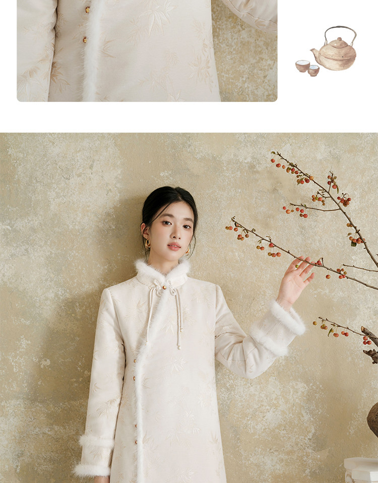 レディース 7862.【極美品】OZZ ONESTE チャイナ風 ダブルジップ 