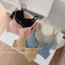 French elegance Feminine Lace Modal skin-friendly breathable and comfortable underwear bra set without underwire cups