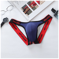 Male Sexy Underwear Back Hallow Briefs G-String Thong T-back