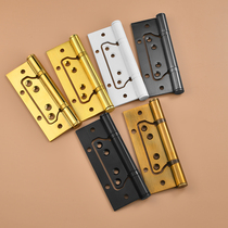 Mother-to-child hinge five-inch thickened stainless steel slot-free indoor wooden door loose-leaf hinge folding household door lotus leaf