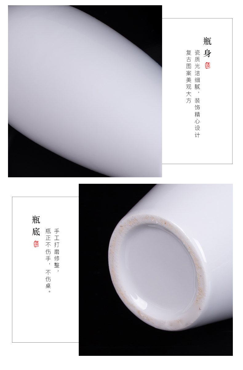 Creative jingdezhen ceramic bottle home wine pot liquor bottles of white tire seal gifts custom glass jar