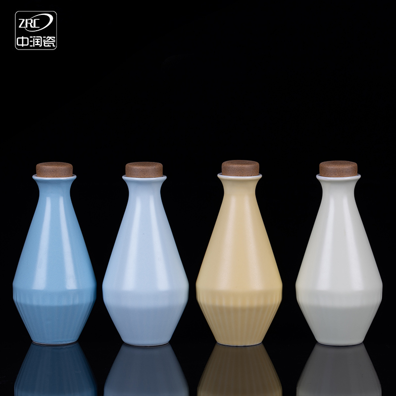 Two outfit half jins of archaize of jingdezhen ceramic bottle 2 empty jars household sealed flask creative custom