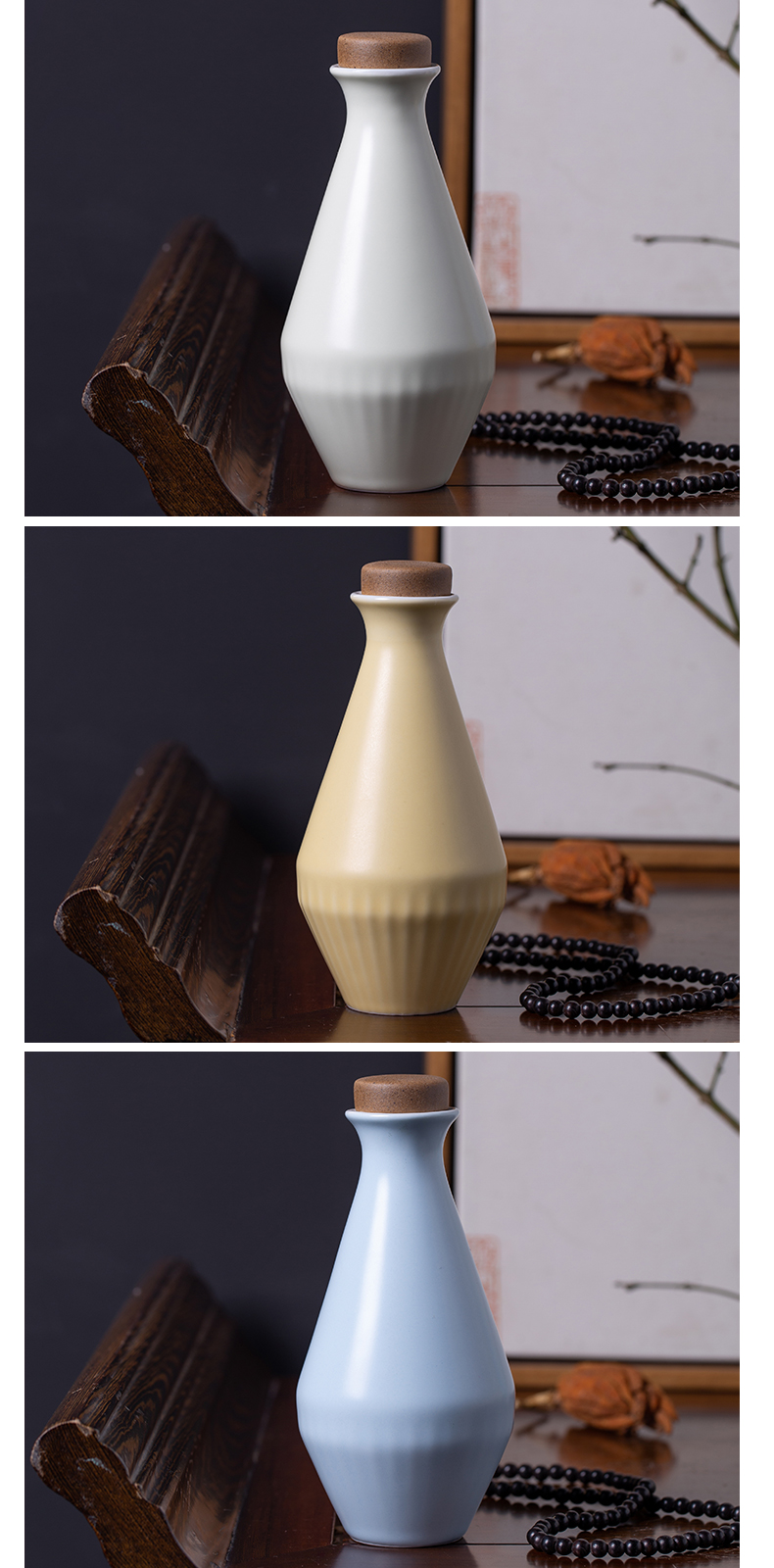 Two outfit half jins of archaize of jingdezhen ceramic bottle 2 empty jars household sealed flask creative custom