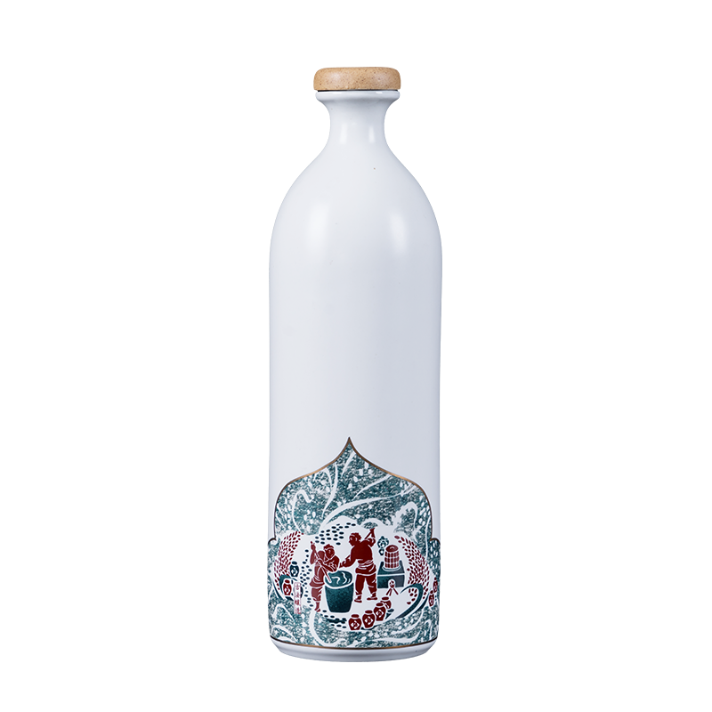 Creative jingdezhen ceramic bottle household seal hip flask glass 1 kg pack liquor package mail customized gifts
