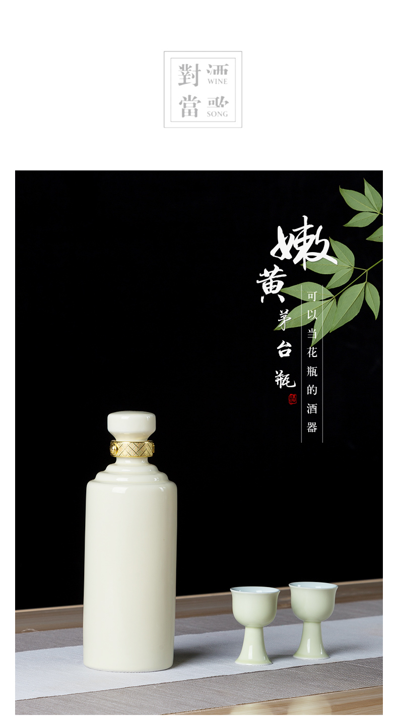 Jingdezhen ceramic creative bottle empty wine bottle a jin of bag sealing archaize home wine bottle jars mail