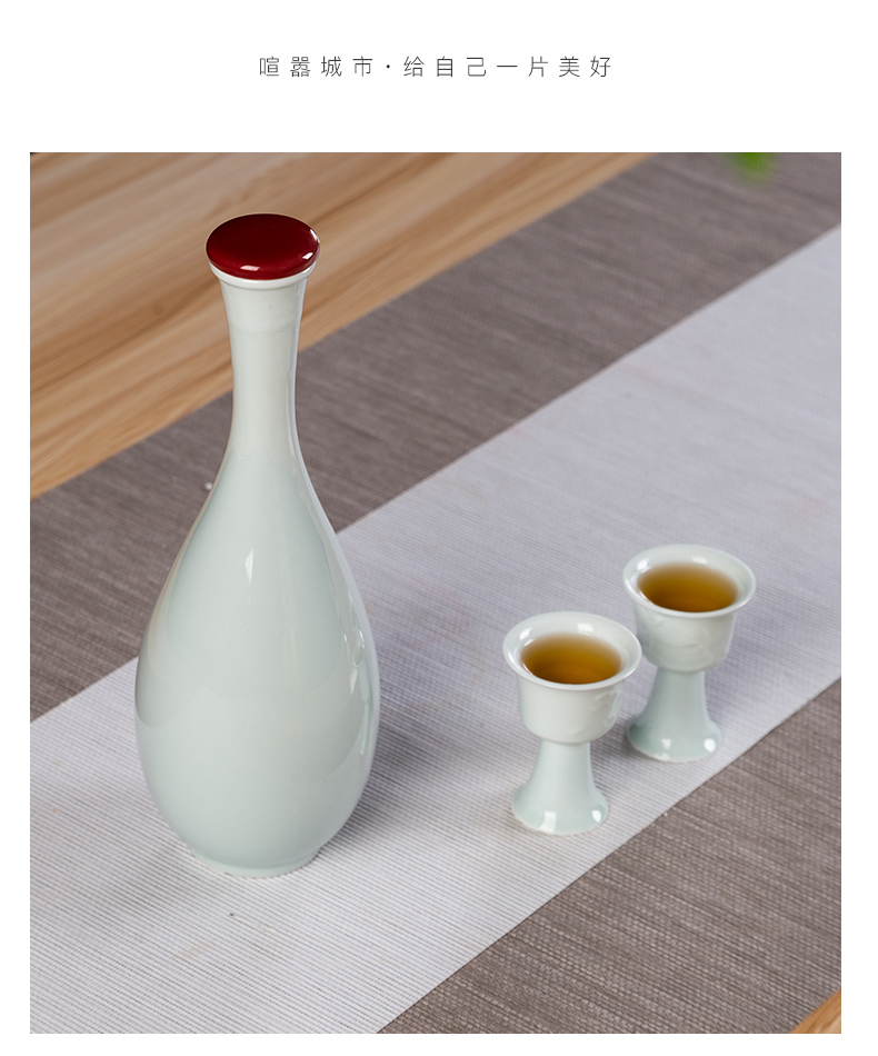 Jingdezhen ceramic bottles household archaize net bottles of goddess of mercy bottle bottle wine bottle bag in the mail