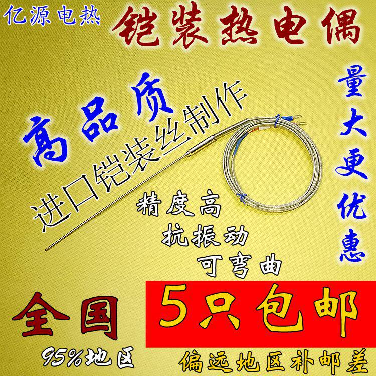 K型铠装热电偶WRNK-191/可订E型J型热电偶/探针热电偶/温度传感器